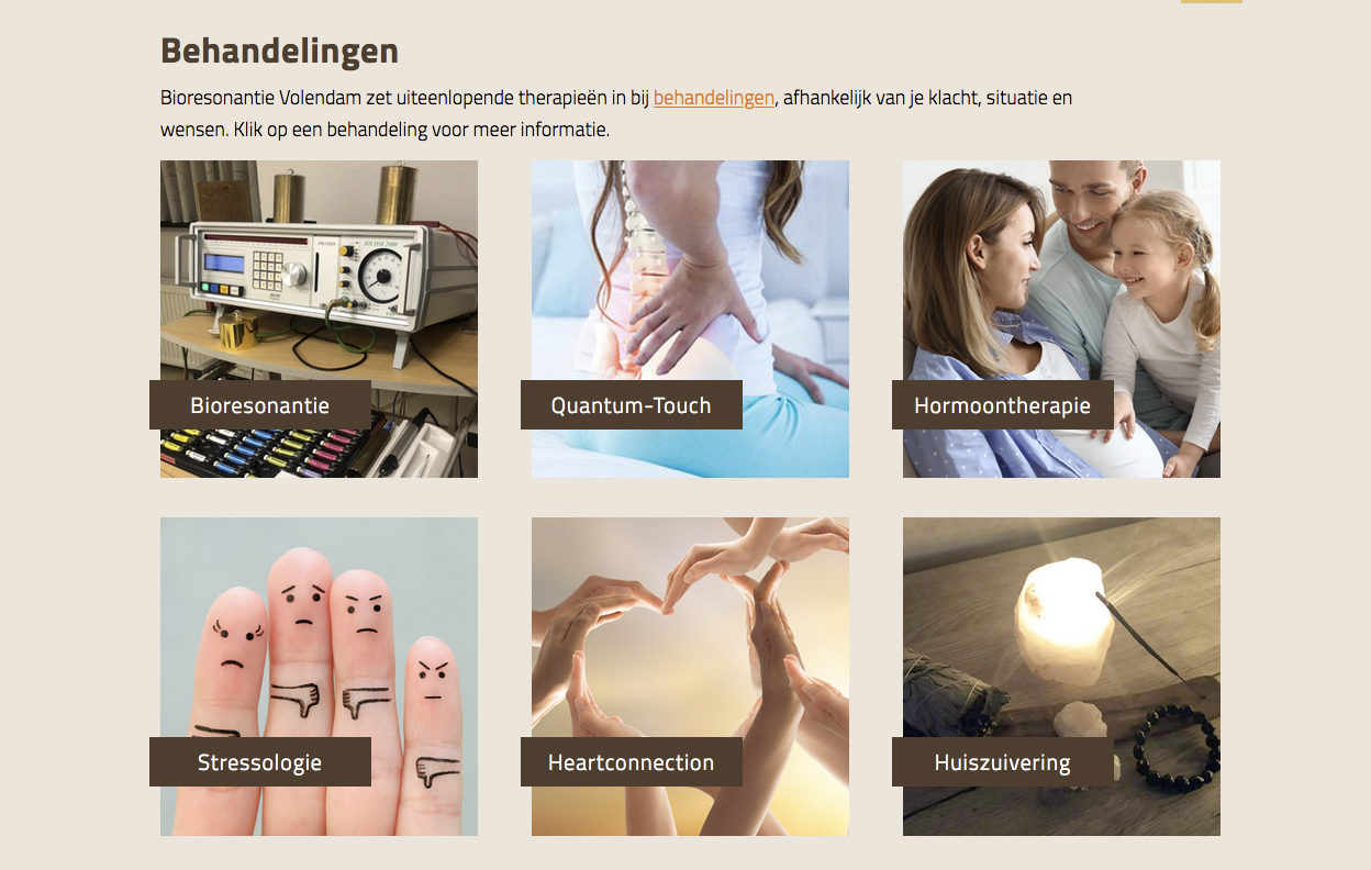 Web design for Bioresonance Volendam