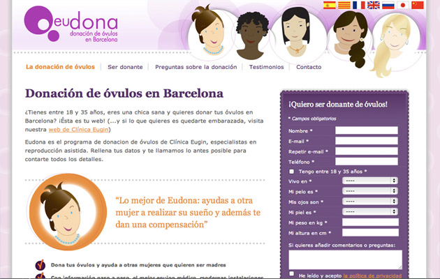 Home del sitio web de Eudona.com