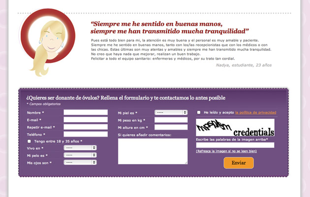 Binnenpagina van Eudona.com