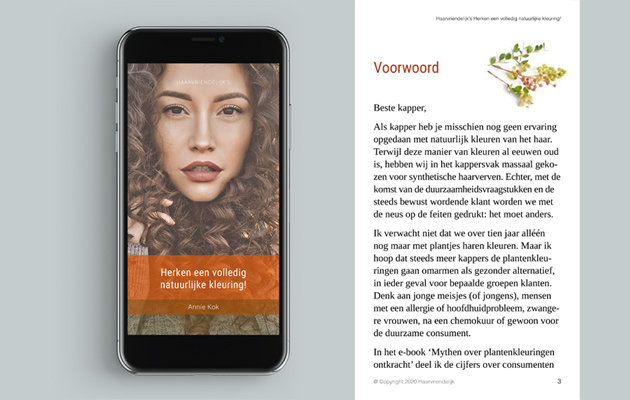 Cover voor het Haarvriendelijk e-book “Herken een volledig natuurlijke plantenkleuring!”