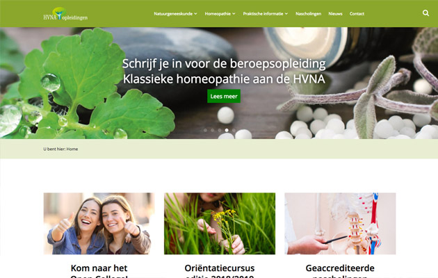 Webdesign voor HVNA opleidingen