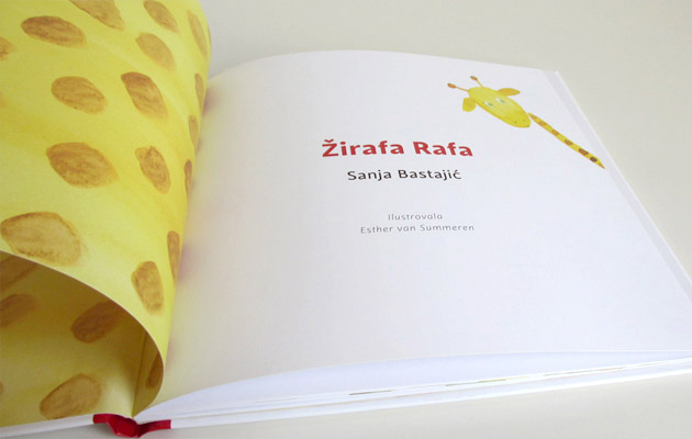 First page picture book ‘Rafa the giraf’