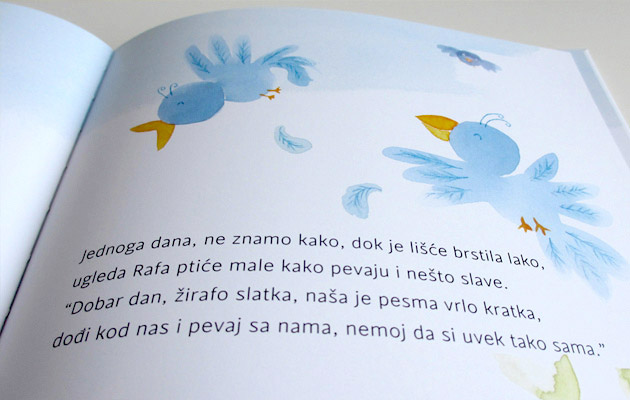 Interior del libro infantil La jirafa Rafa