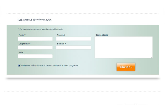 Contactform on Masterenweb.com