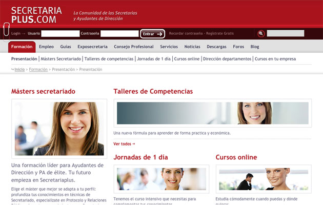 Homepage Secretariaplus.com