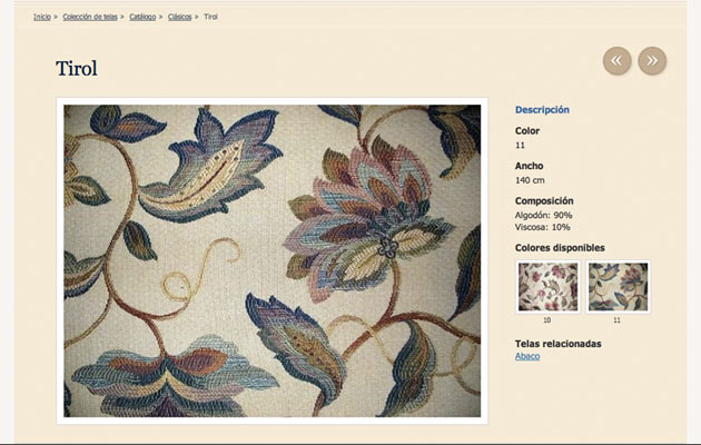 ‘Tirol’ fabric catalogue detail
